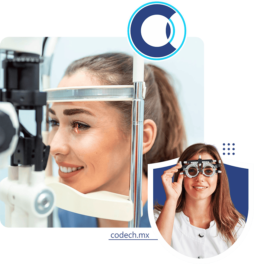 Médico del Centro Oftalmológico de Chihuahua realizando una valoración visual